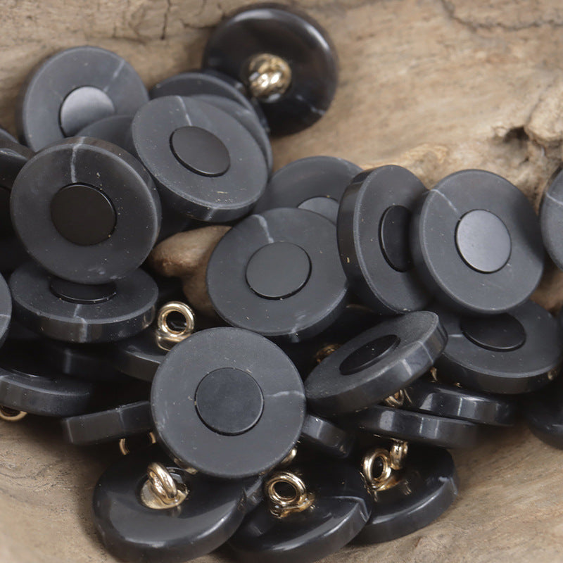 15-25mm Frosted Beige Brown Luxurious Resin Buttons 10pcs - Lots of Buttons