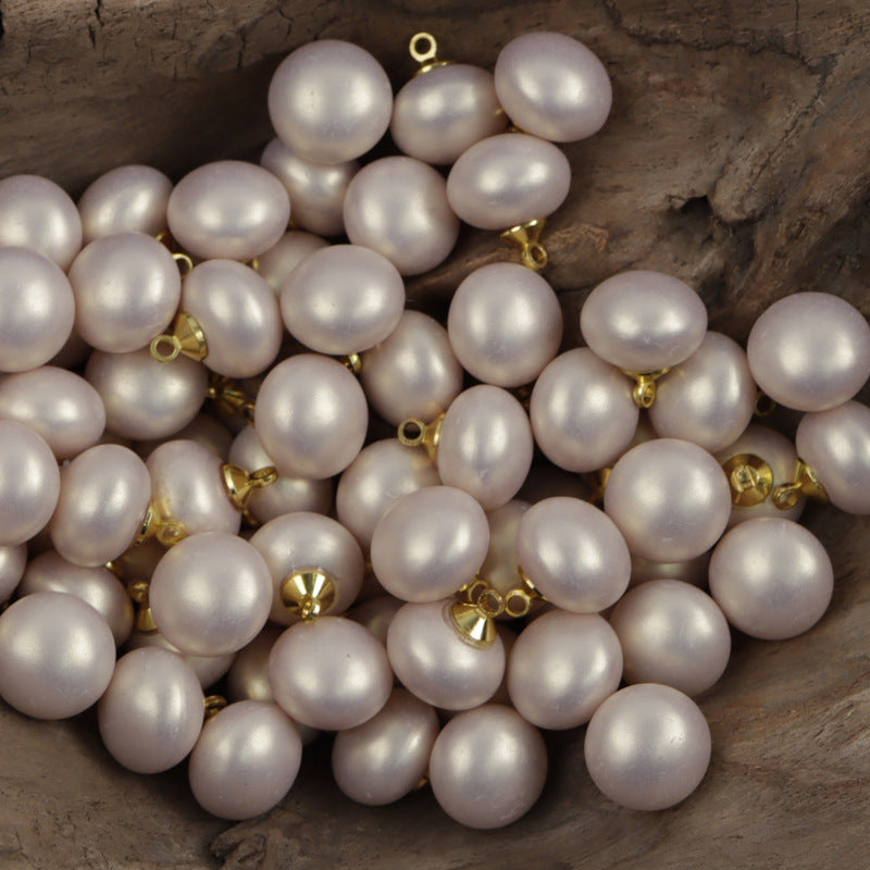 11.5mm Soft-Colored Spherical Resin Buttons for DIY Earrings 10pcs - Lots of Buttons