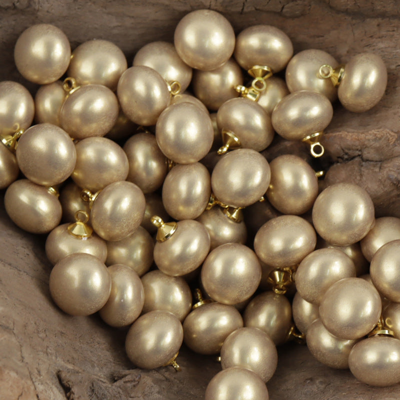 11.5mm Soft-Colored Spherical Resin Buttons for DIY Earrings 10pcs - Lots of Buttons