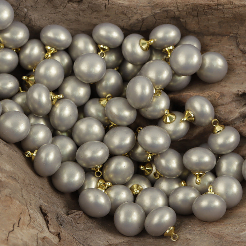 11.5mm Soft-Colored Spherical Resin Buttons for DIY Earrings 10pcs - Lots of Buttons
