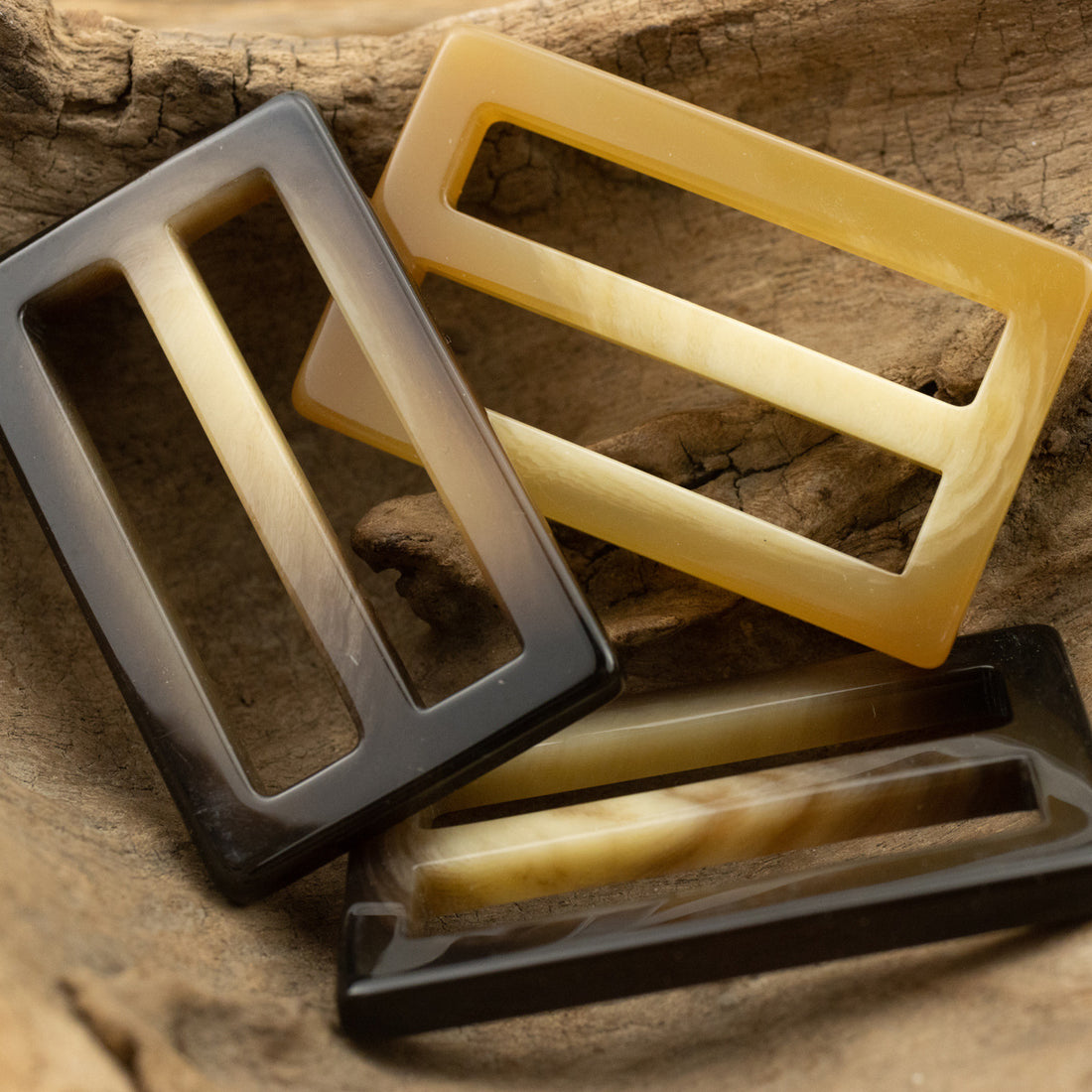 Resin Rectangular Buckle for Adjusting Waist of Coat 10pcs - Lots of Buttons