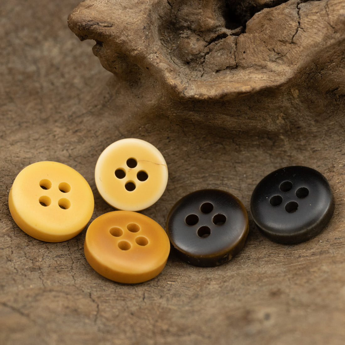 10-11.5MM Orange Dark Green Resin Buttons for Casual Shirts 100 Pack - Lots of Buttons