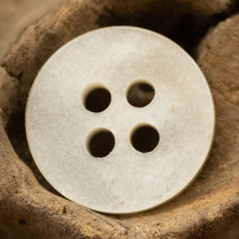 11.5mm Wood Grain Gray Beige Resin Buttons with Gold Rim 48 Pack - Lots of Buttons
