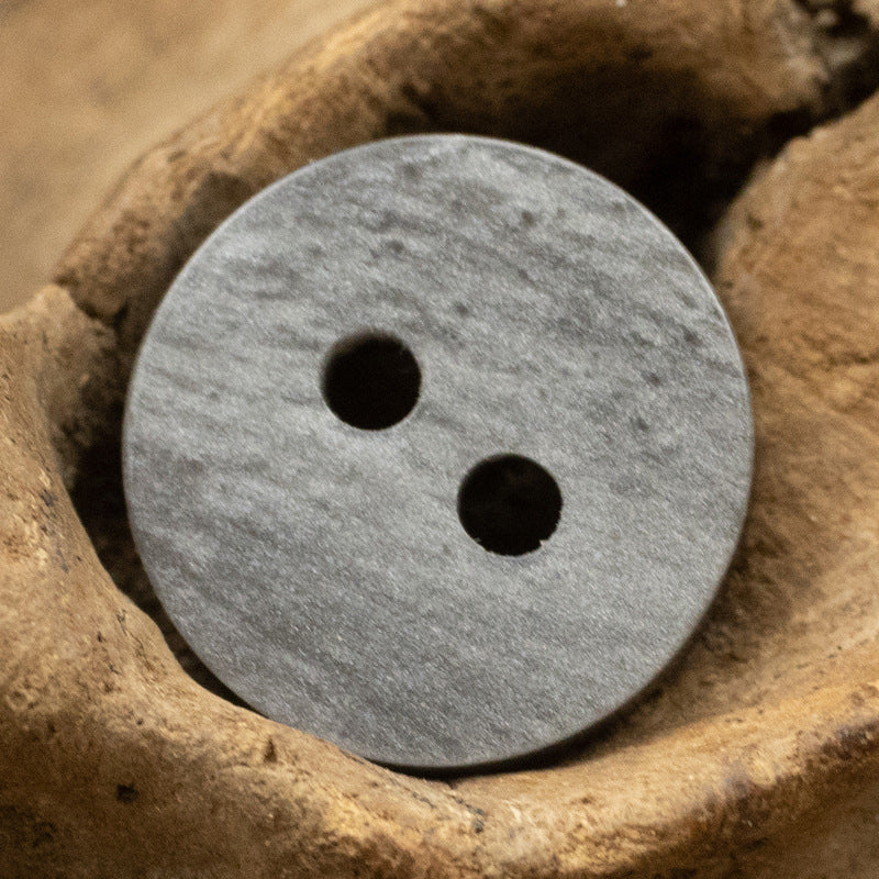11.5mm Wood Grain Gray Beige Resin Buttons with Gold Rim 48 Pack - Lots of Buttons