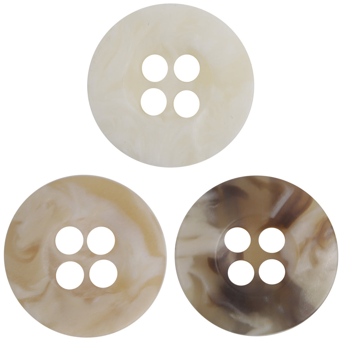 Wide-Edged Splashed Ink Resin Buttons for Beach Floral Shirts 60 Pack - Lots of Buttons