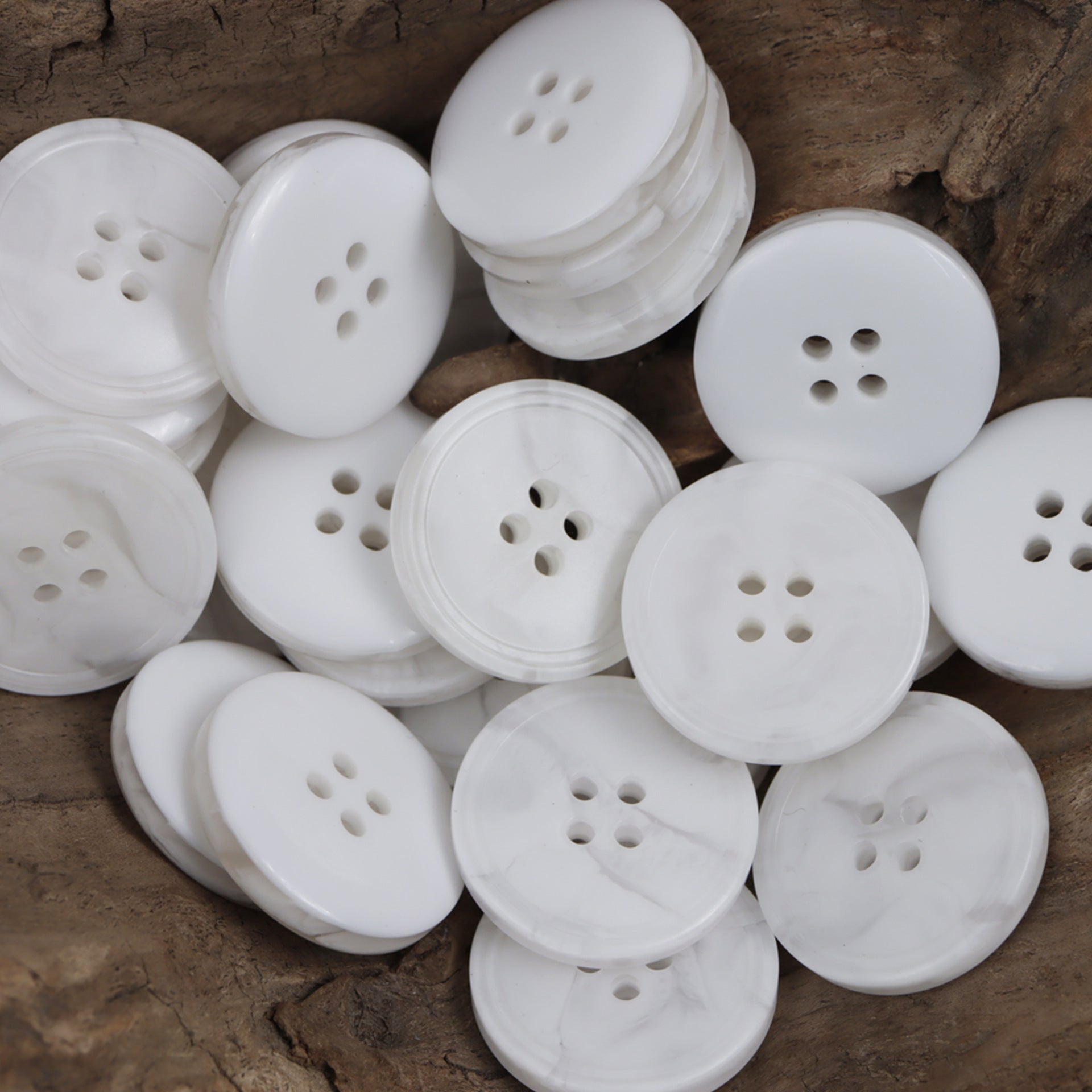 15mm - 30mm Resin Buttons Smoke Pattern White Coffee Black 30pcs - Lots of Buttons