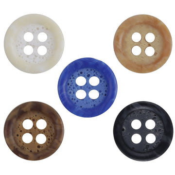 Two-Tone Pebble Pattern Resin Buttons for Hawaiian Beach Shirts 50 Pack - Lots of Buttons
