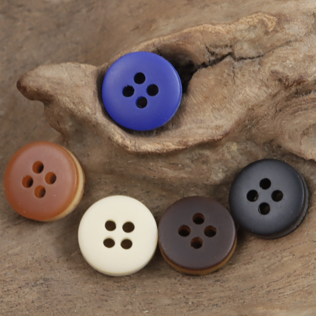Two-Tone Pebble Pattern Resin Buttons for Hawaiian Beach Shirts 50 Pack - Lots of Buttons