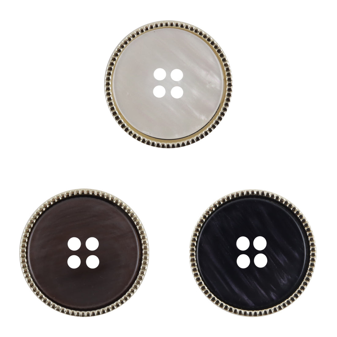 Double-Sided Alloy Resin Two-Tone Buttons for High-End Suit 10pcs - Lots of Buttons
