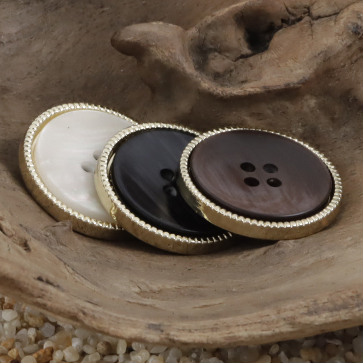 Double-Sided Alloy Resin Two-Tone Buttons for High-End Suit 10pcs - Lots of Buttons