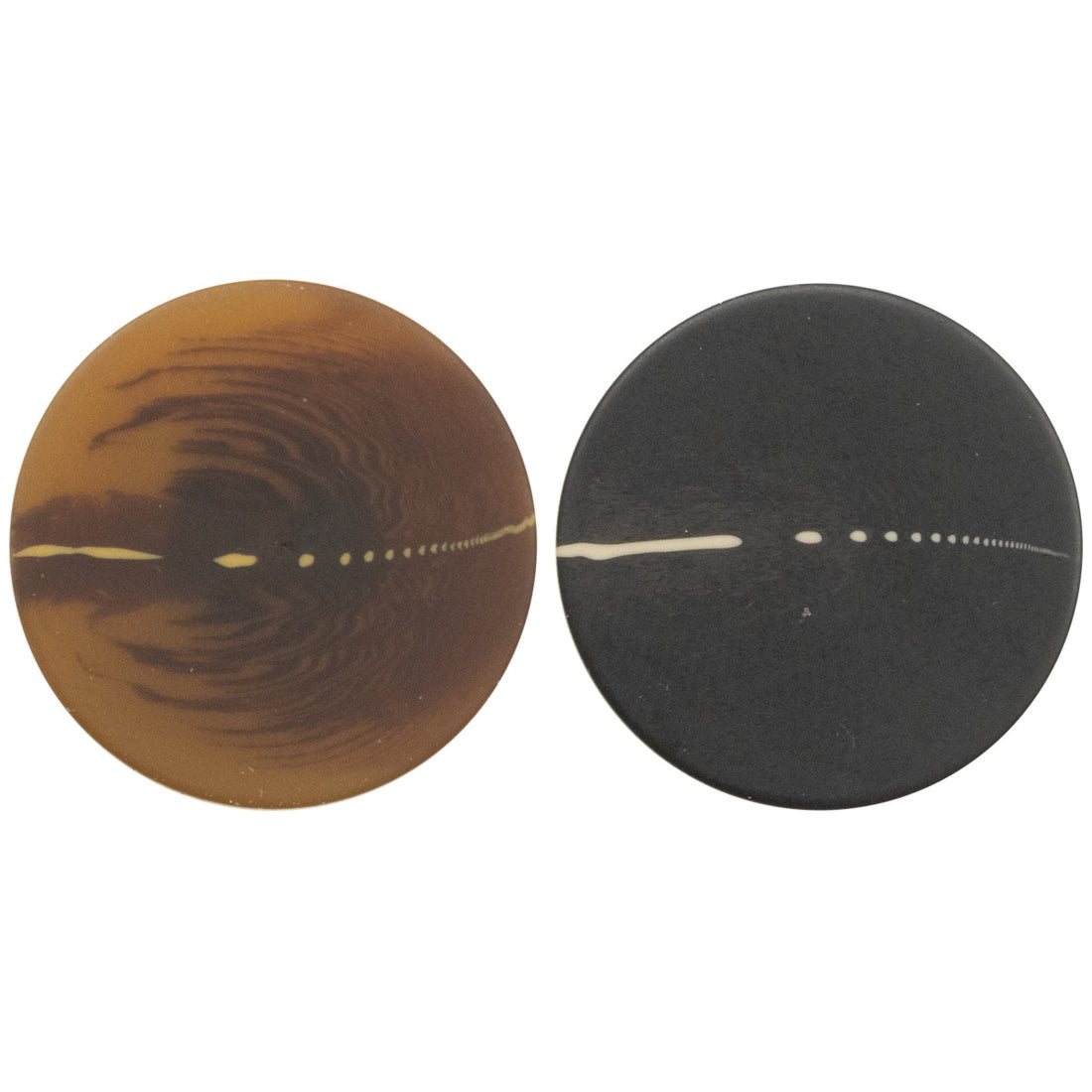 Flat Matte Black Coffee Shank Resin Buttons for Sweater Suit 20pcs - Lots of Buttons