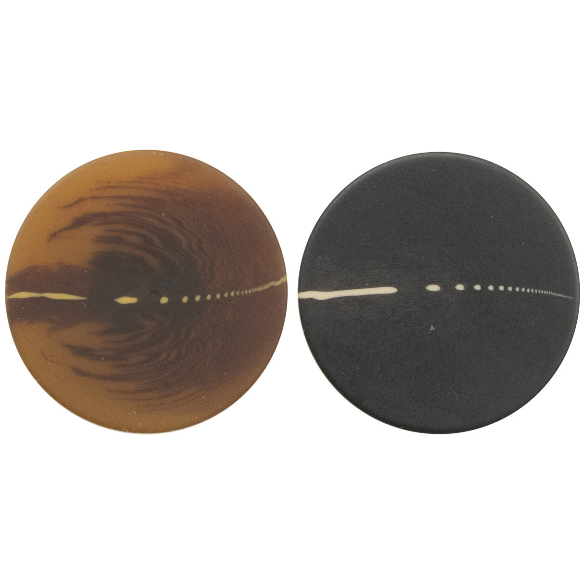 Flat Matte Black Coffee Shank Resin Buttons for Sweater Suit 20pcs - Lots of Buttons