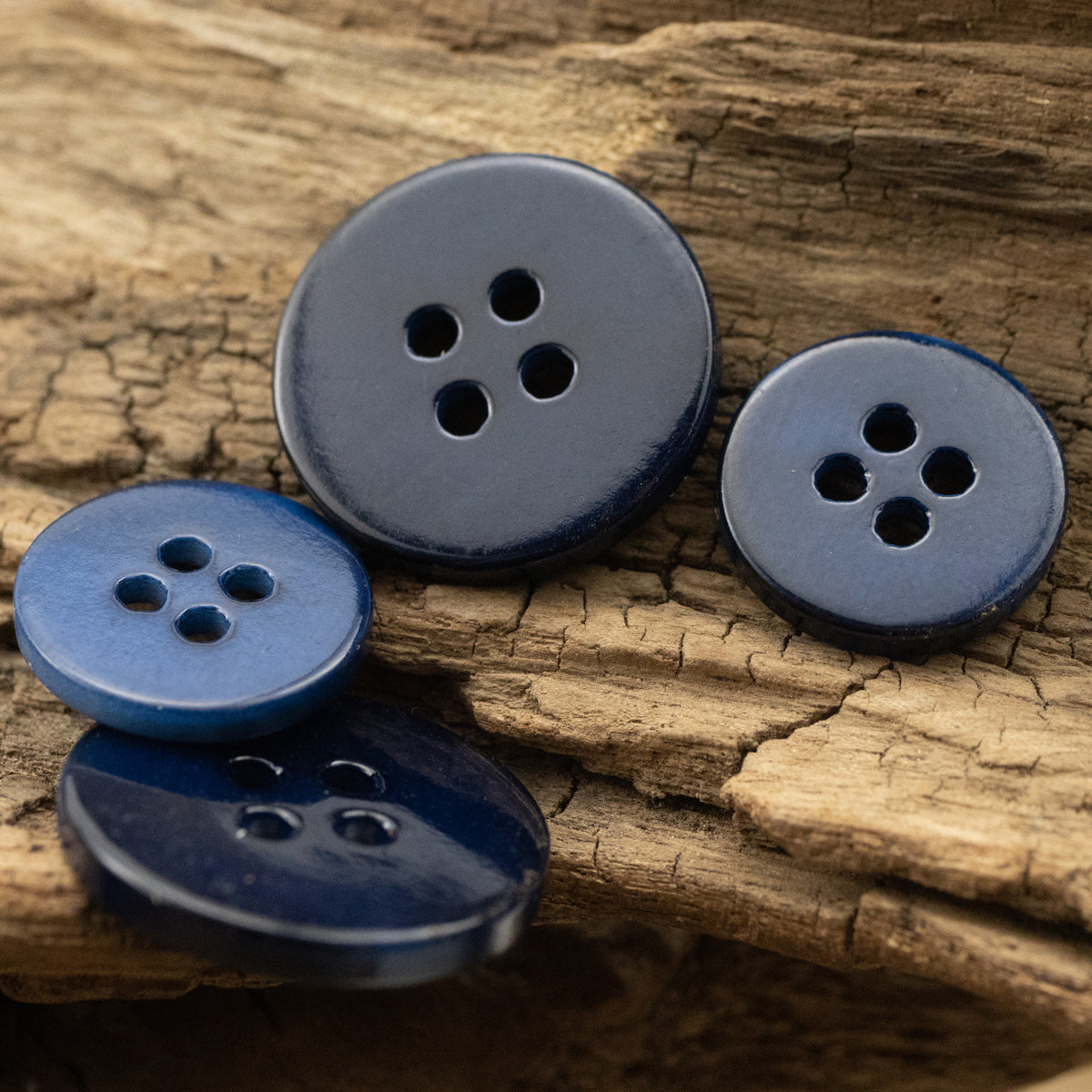 Deep Blue Shirt Pearl Shell Flat Buttons,10PCS - Lots of Buttons