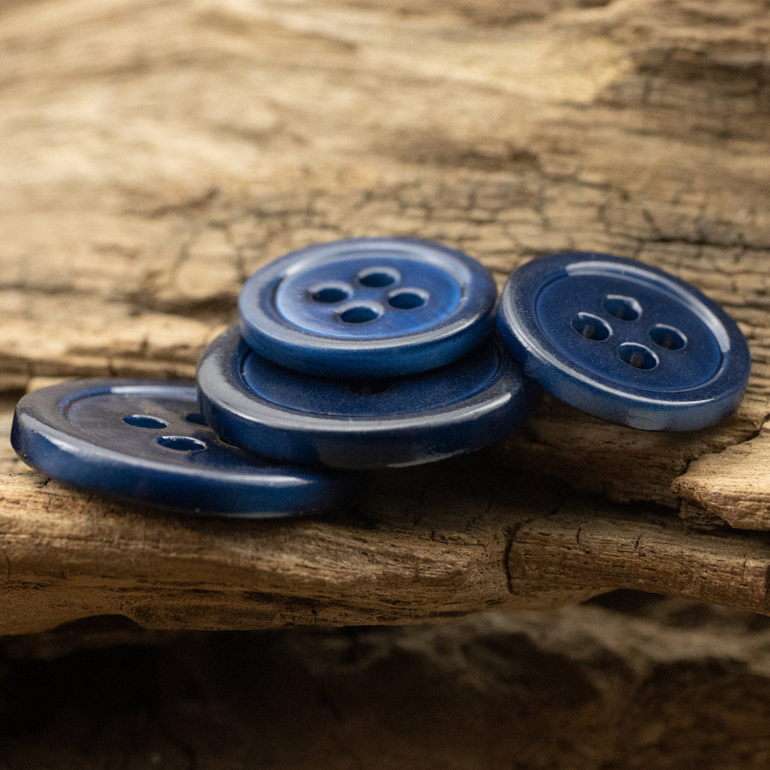 Deep Blue Shirt Pearl Shell Flat Buttons,10PCS - Lots of Buttons