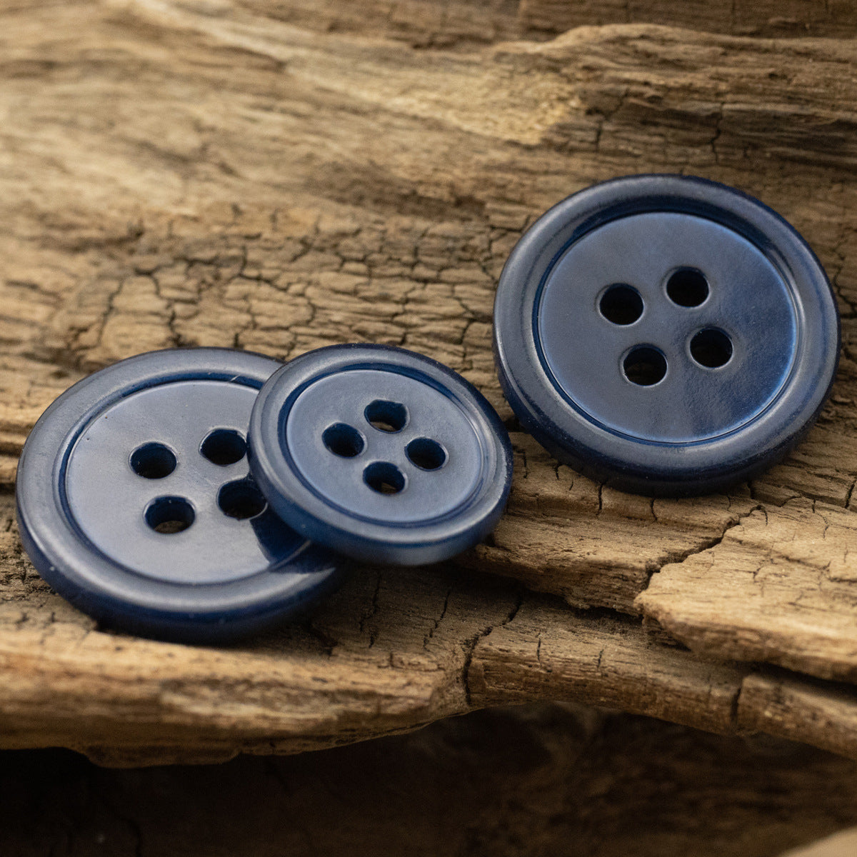 Deep Blue Shirt Pearl Shell Flat Buttons,10PCS - Lots of Buttons