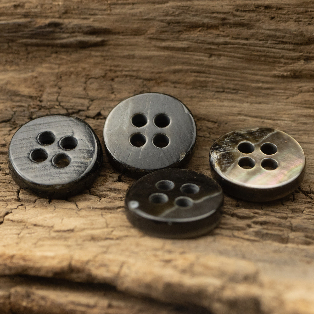 11.5mm Black Shell Buttons for Lace and Silk Tops,10pcs - Lots of Buttons