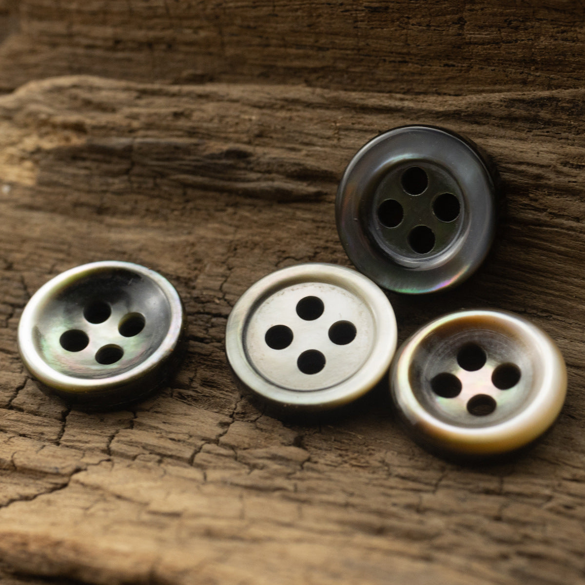 11.5mm Black Shell Buttons for Lace and Silk Tops,10pcs - Lots of Buttons
