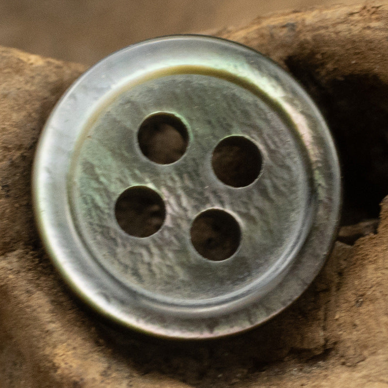 11.5mm Black Shell Buttons for Lace and Silk Tops,10pcs - Lots of Buttons