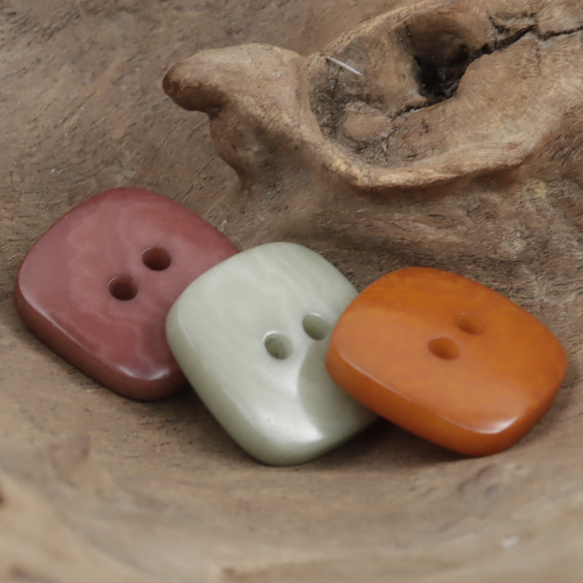 Square Natural Tagut Nut Buttons for Women's Fashion Cardigans,10pcs - Lots of Buttons