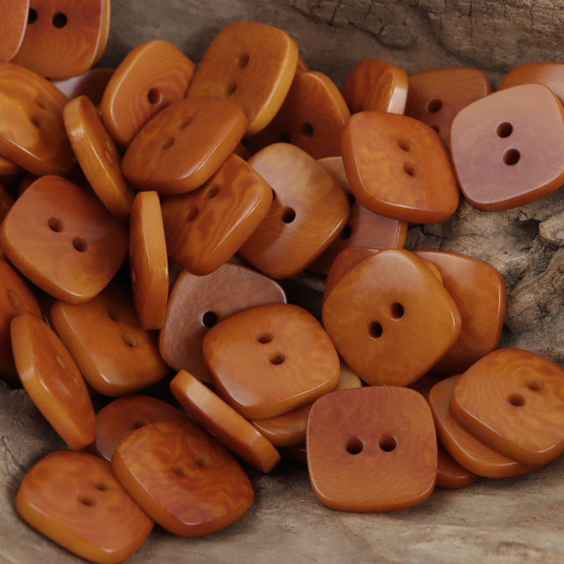 Square Natural Tagut Nut Buttons for Women's Fashion Cardigans,10pcs - Lots of Buttons