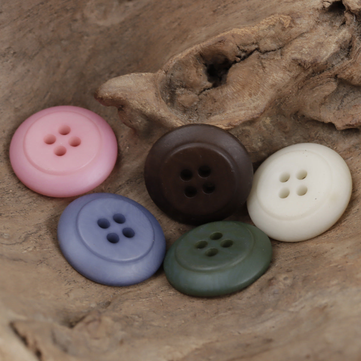 Round 4 Hole Soft-Colored Natural Tagut Nut Buttons for Sweaters,10pcs - Lots of Buttons