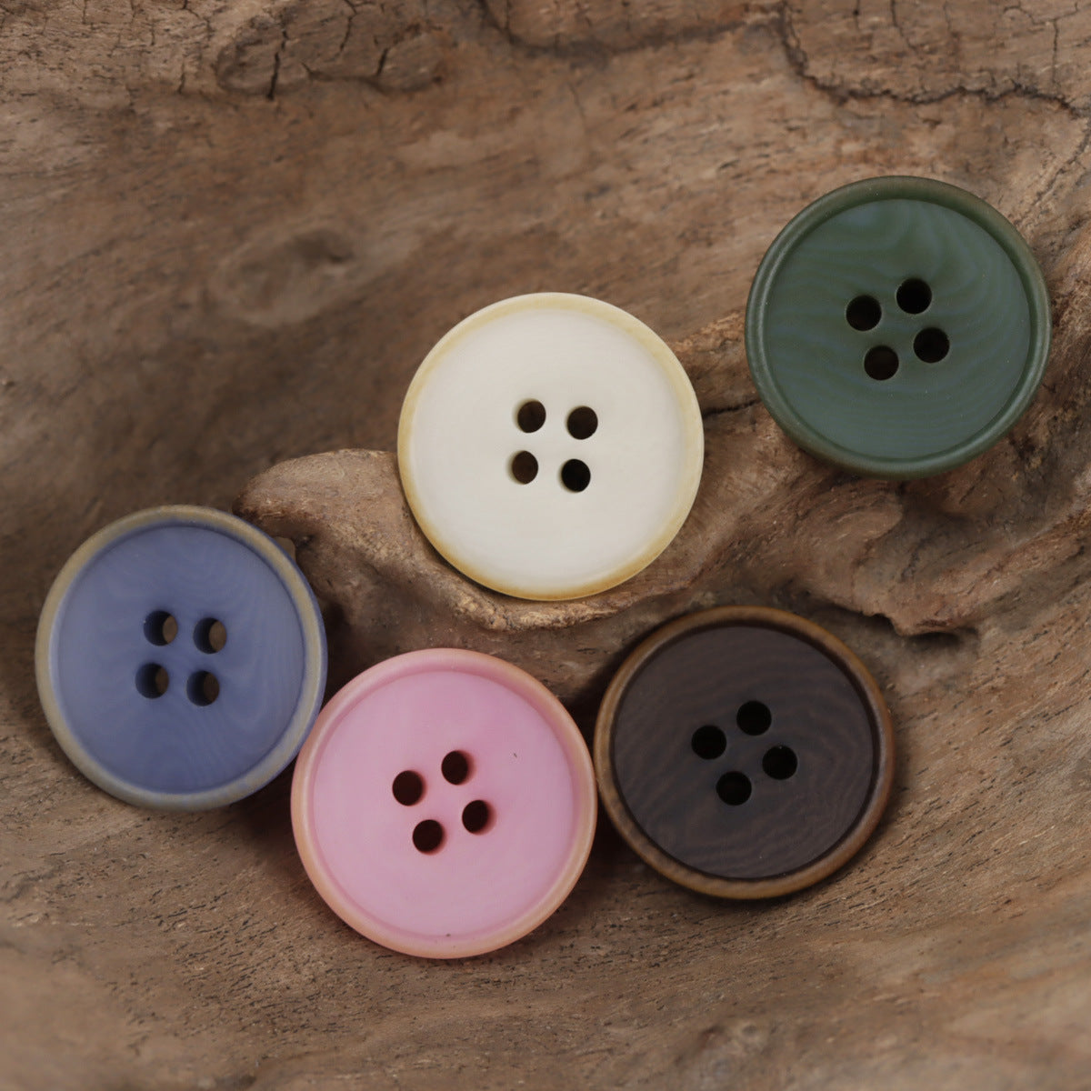 Round 4 Hole Soft-Colored Natural Tagut Nut Buttons for Sweaters,10pcs - Lots of Buttons