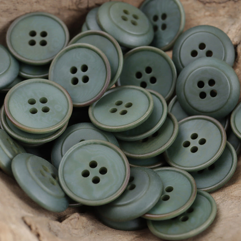 Round 4 Hole Soft-Colored Natural Tagut Nut Buttons for Sweaters,10pcs - Lots of Buttons