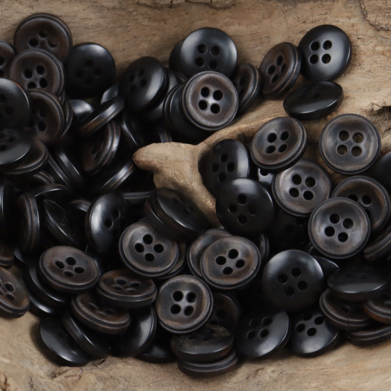 Vintage Burnt Dark Green Fruit Buttons for Shirts and Hoodies 20 Pack - Lots of Buttons