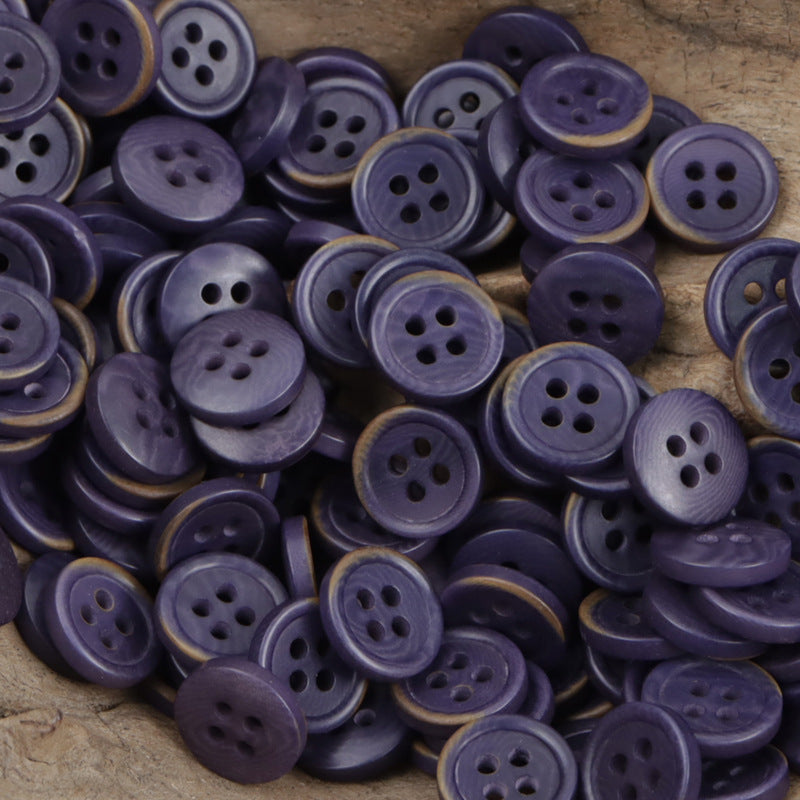 11.5mm Deep Purple Natural Fruit Buttons for Corduroy Shirts 40 Pack - Lots of Buttons