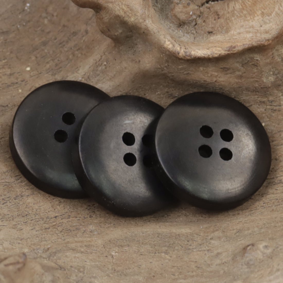 Vintage Round Matte Black Tagua Nut Buttons,10pcs - Lots of Buttons