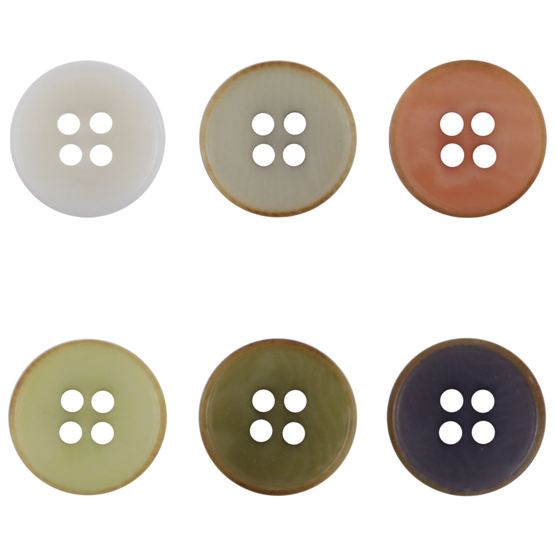 11.5mm Colorful Wakakusa Natural Palm Tagut Nut Buttons 60 Pack - Lots of Buttons