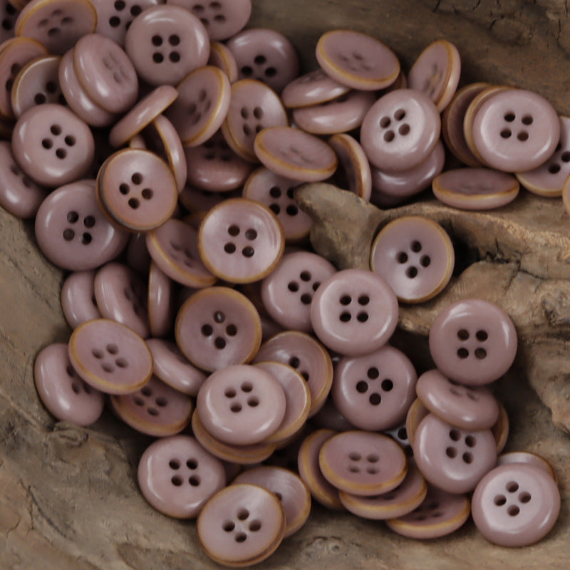 11.5mm Bowl-Shaped Pink-Purple Fruit Buttons for Children's Sweaters 40 Pack - Lots of Buttons
