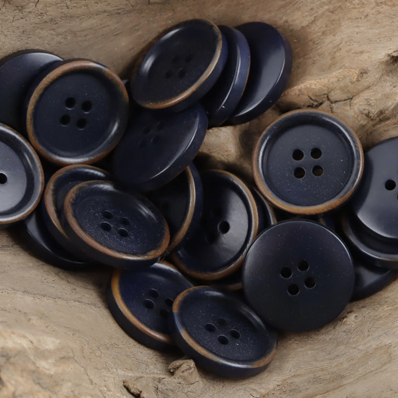 Rustic Charred Green Natural Fruit Buttons for Knitwear Canvas Bags 10PCS - Lots of Buttons