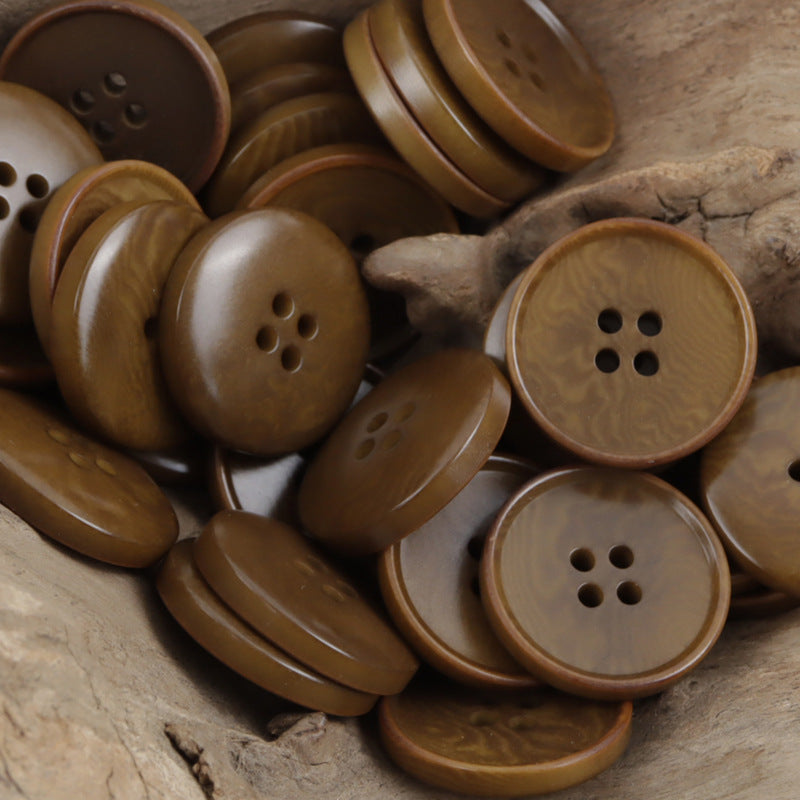 Burnt Vintage Dark Blue Natural Fruit Tagut Nut Buttons 10pcs - Lots of Buttons