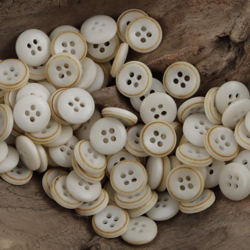 11.5mm Burnt Fruit Buttons for DIY Bracelet Decoration 40 Pack - Lots of Buttons