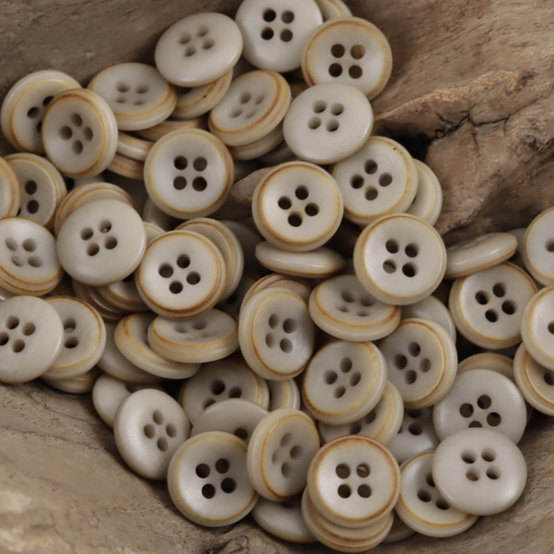 11.5mm Burnt Fruit Buttons for DIY Bracelet Decoration 40 Pack - Lots of Buttons
