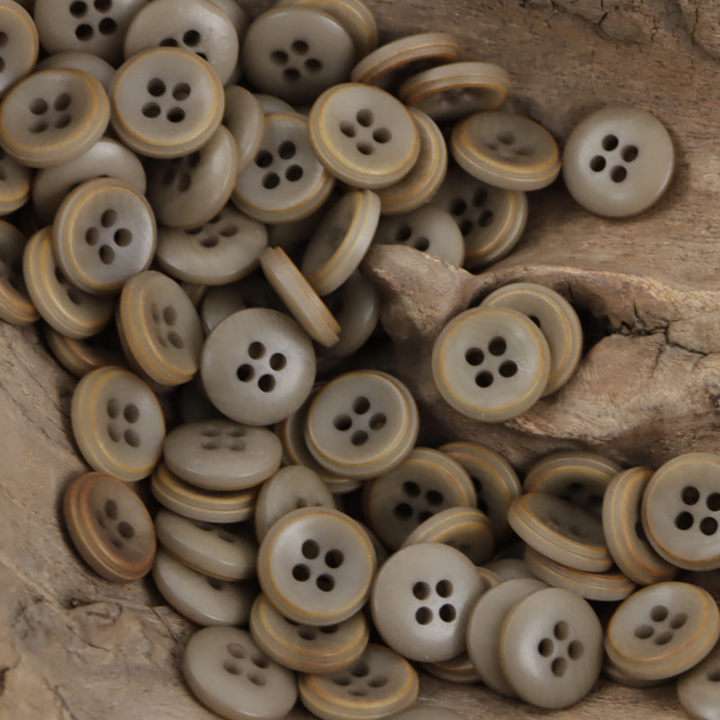 11.5mm Burnt Fruit Buttons for DIY Bracelet Decoration 40 Pack - Lots of Buttons