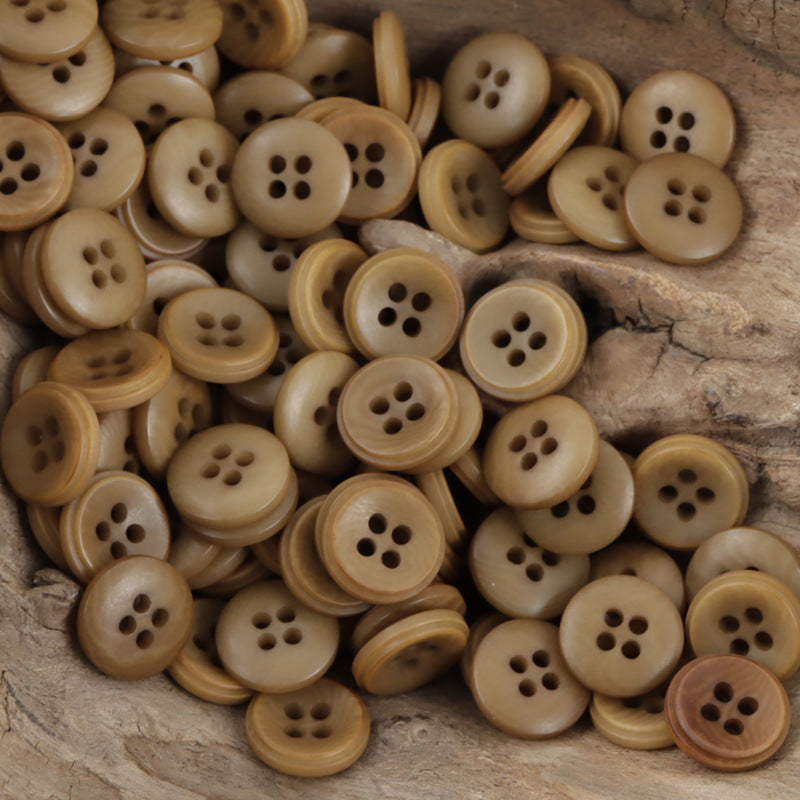 11.5mm Burnt Fruit Buttons for DIY Bracelet Decoration 40 Pack - Lots of Buttons