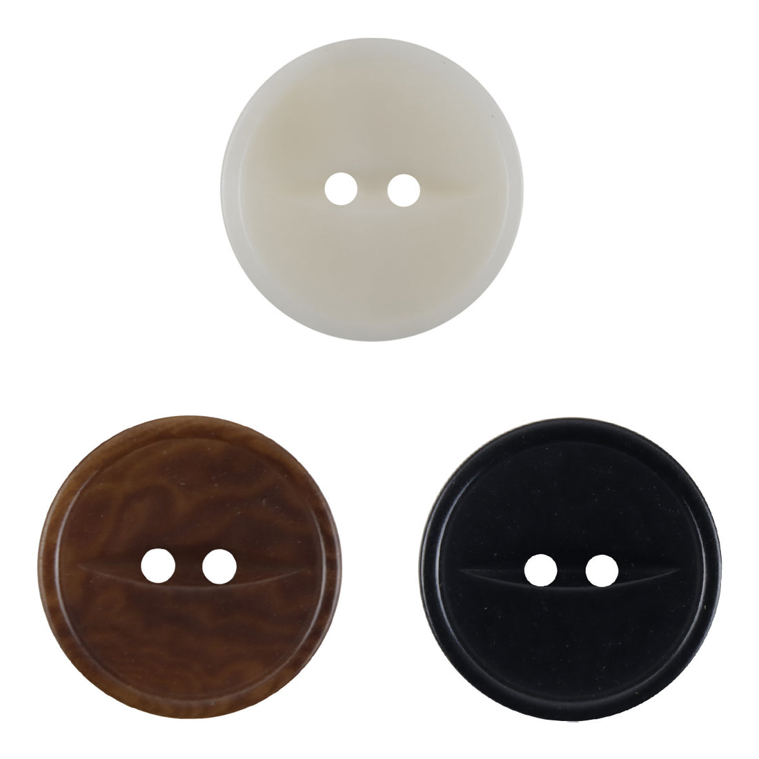 Round Two Hole Fish-Eye Thin-Edged Natural Corozo Buttons,10pcs - Lots of Buttons