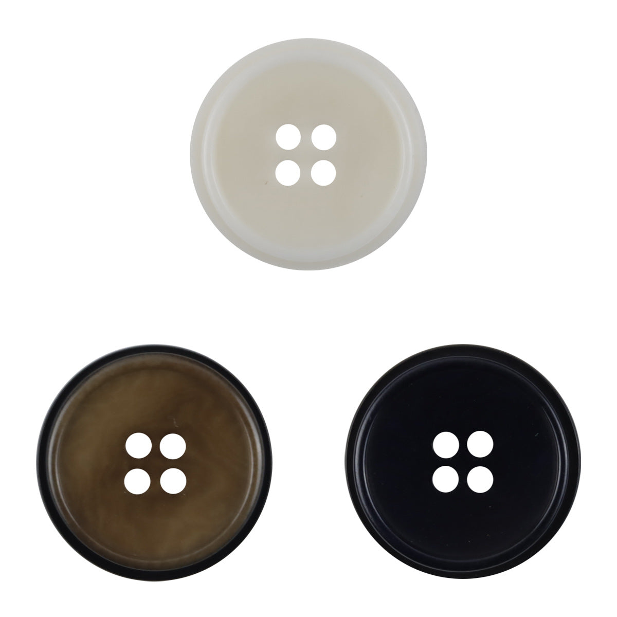 Two-Tone Natural Fruit Buttons for Blue-Black Jackets 10pcs - Lots of Buttons