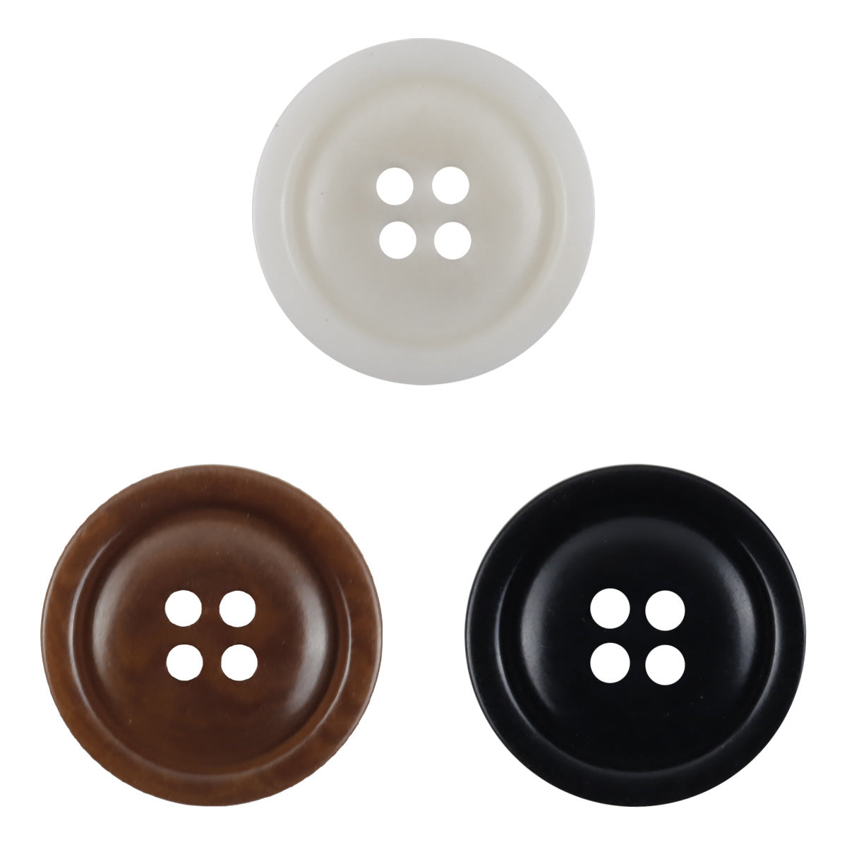 White Four-Hole Fruit Tagut Nut Buttons for Hoodies 10pcs - Lots of Buttons