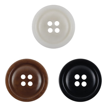 White Four-Hole Fruit Tagut Nut Buttons for Hoodies 10pcs - Lots of Buttons