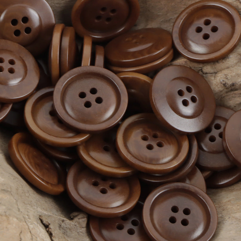 White Four-Hole Fruit Tagut Nut Buttons for Hoodies 10pcs - Lots of Buttons