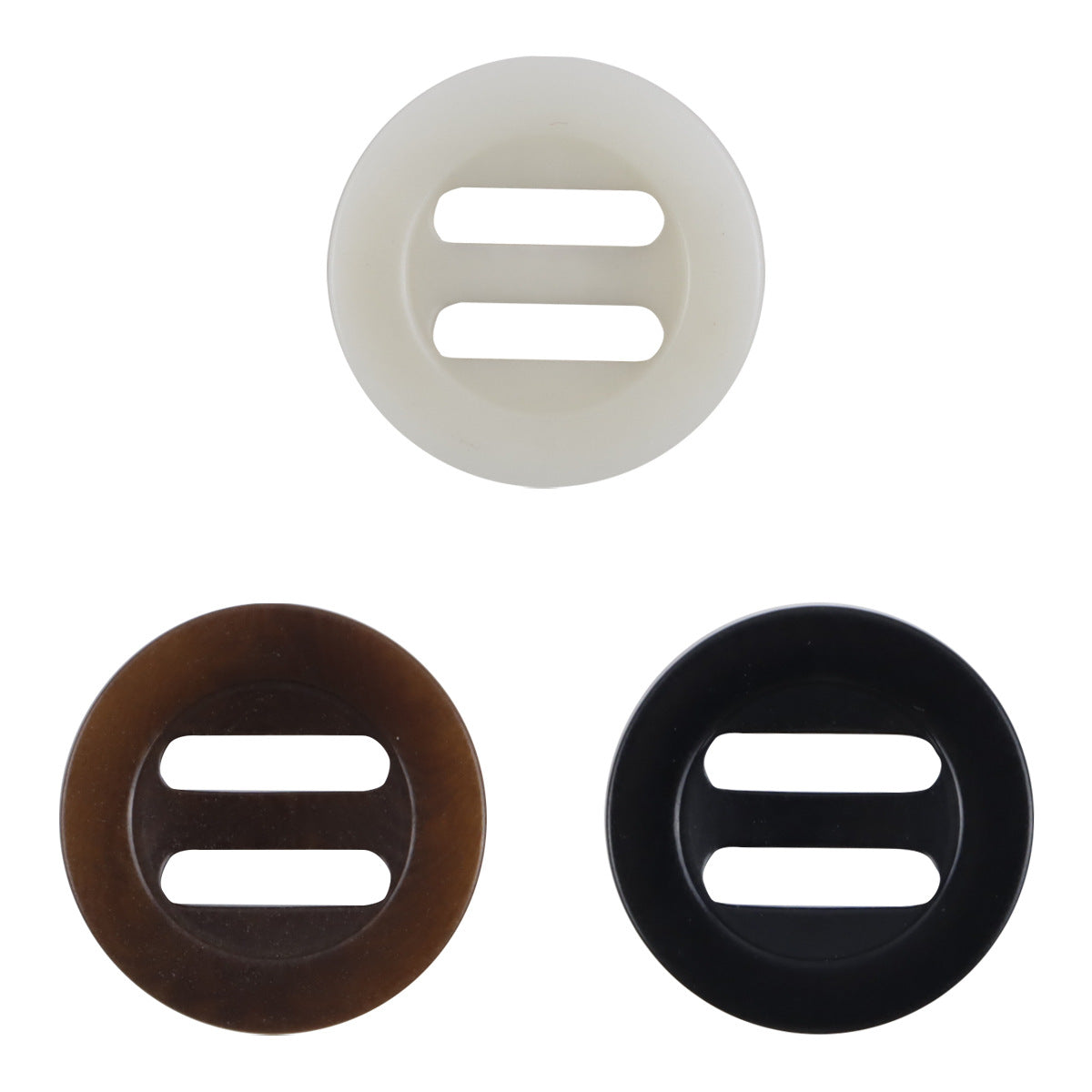 Retro Natural Tagut Nut Long-Eye Adjustable Slider Buckle 10PCS - Lots of Buttons