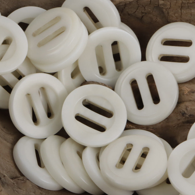Retro Natural Tagut Nut Long-Eye Adjustable Slider Buckle 10PCS - Lots of Buttons