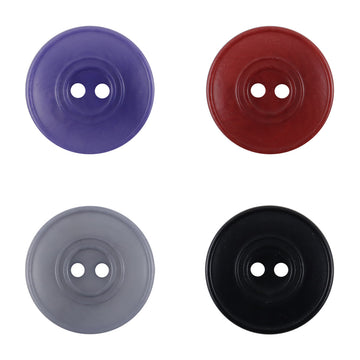 Eco-Friendly Dual-Circles Purple-Grey Tagua Nut Buttons 10pcs - Lots of Buttons