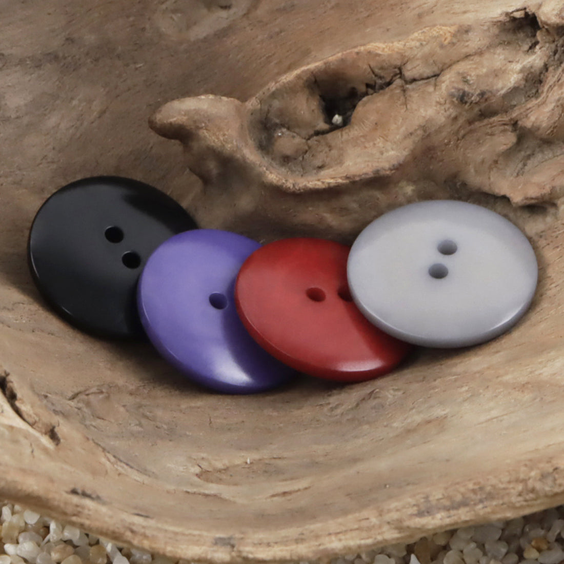 Eco-Friendly Dual-Circles Purple-Grey Tagua Nut Buttons 10pcs - Lots of Buttons
