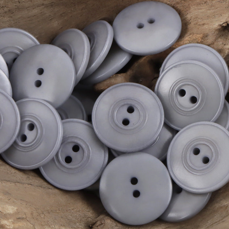 Eco-Friendly Dual-Circles Purple-Grey Tagua Nut Buttons 10pcs - Lots of Buttons
