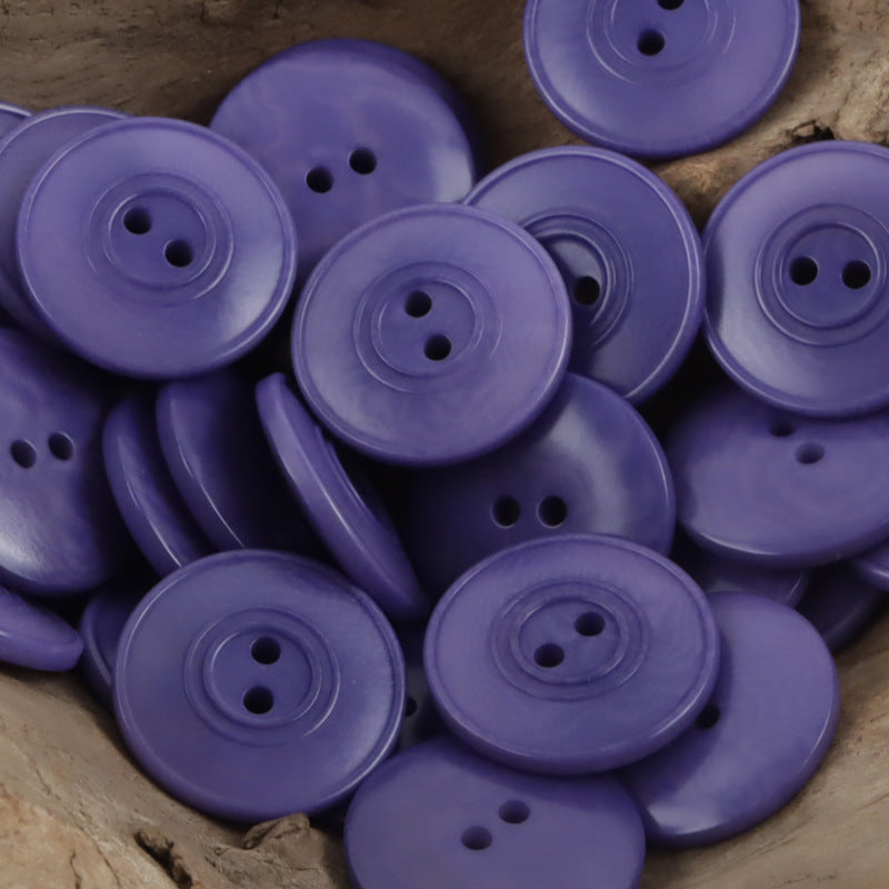 Eco-Friendly Dual-Circles Purple-Grey Tagua Nut Buttons 10pcs - Lots of Buttons