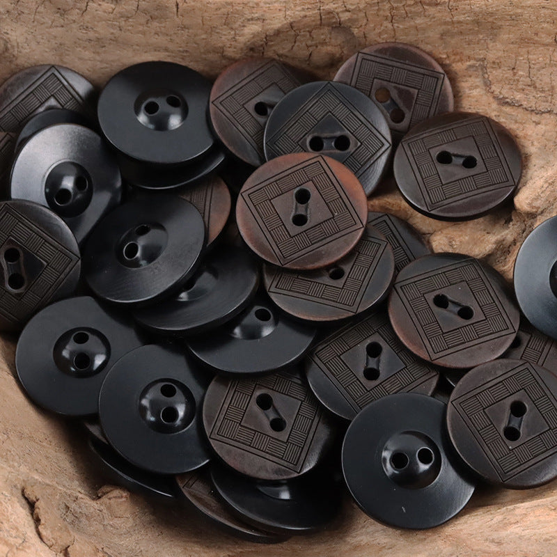 Creative Chessboard UFO Natural Tagua Nut Buttons,10pcs - Lots of Buttons